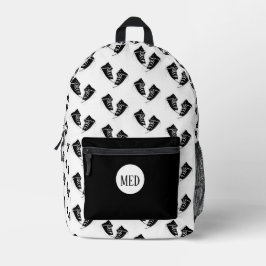 Zwart Sneaker Design Print Cut Sew Rugzak