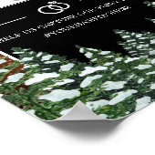 Zwart Sneeuwbos & Bos O nee Huwelijksbord Poster (Hoek)