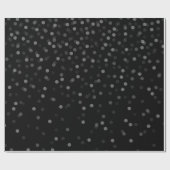 Zwart sneeuwinpakpapier cadeaupapier (Vlak)