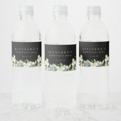Zwart Snowberry+Eucalyptus Bachelorette/Douche Waterfles Etiket (Flessen)