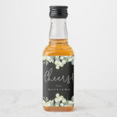 Zwart Snowberry + Eucalyptus Bachelorette Party Mi Likeurfles Etiket (Voorkant)