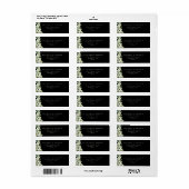 Zwart Snowberry+Eucalyptus Retouradres Etiket (Full Sheet)