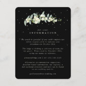 Zwart Snowberry+Eucalyptus Stambruiloft Details Informatiekaartje (Voorkant)