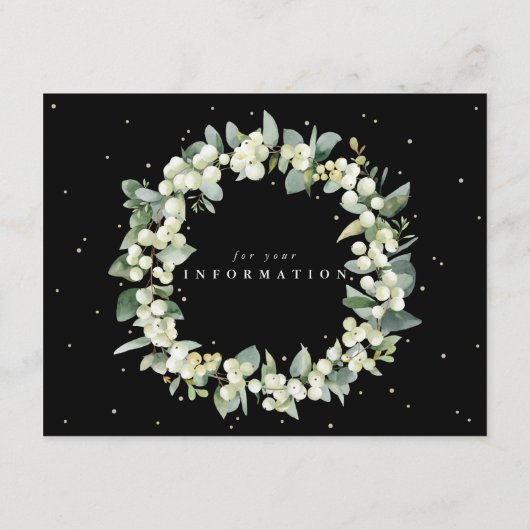 Zwart Snowberry+Eucalyptus Stamtrouwinfo Informatiekaartje (Achterkant)