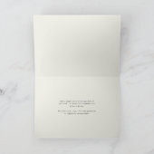 Zwart Snowberry+Eucalyptus trouwfoto Bedankkaart (Binnen)