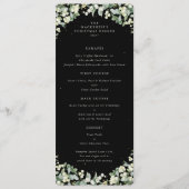 Zwart Snowberry Kerstdiner Flat 4 gangen Menu (Voorkant)