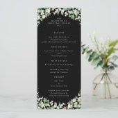 Zwart Snowberry Kerstdiner Flat 4 gangen Menu (Staand voorkant)