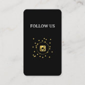 Zwart - Sociaal Media QR-code Visitekaartje (Achterkant)