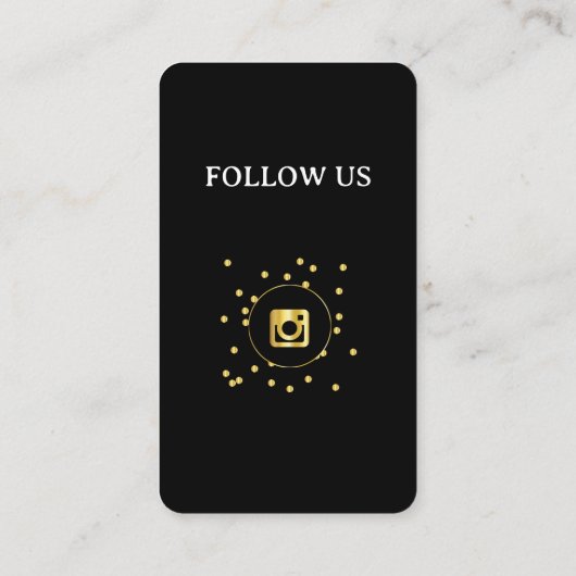 Zwart - Sociaal Media QR-code Visitekaartje (Achterkant)