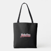Zwart - Solid Jet Black met aanpasbare tekst - Tote Bag (Achterkant)