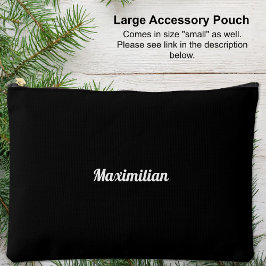 Zwart - Solid Large Accessoire Pouch Etui