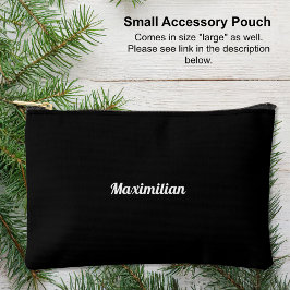 Zwart - Solid Small Accessoire Pouch Etui