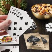 Zwart spade op goud pokerkaarten (Insitu)