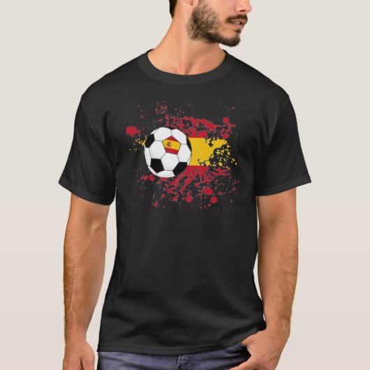 Zwart Spanje T-shirt. 01 T-shirt (Voorkant)