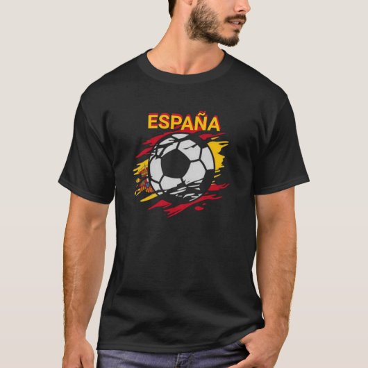 Zwart Spanje T-shirt. 06 T-shirt (Voorkant)