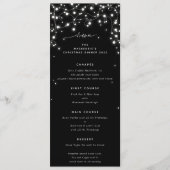 Zwart Sparkling Lights Kerst Flat 4 Cursus Menu (Voorkant)