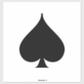 Zwart spatiesymbool sticker (Vel)