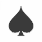 Zwart spatiesymbool sticker (Voorkant)