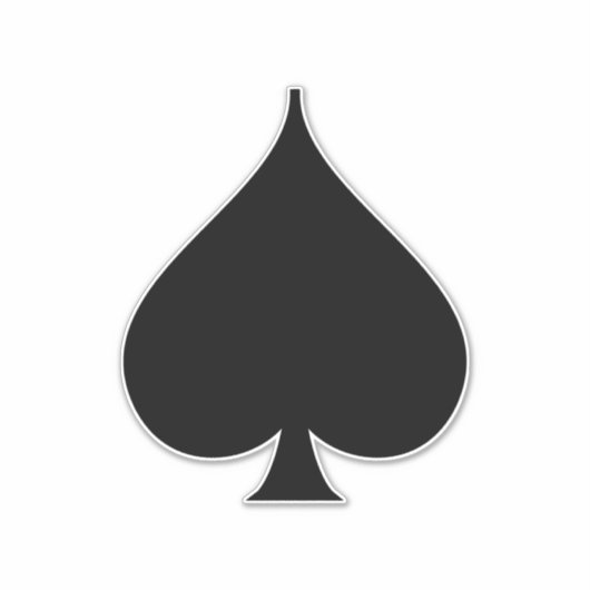 Zwart spatiesymbool sticker (Voorkant)