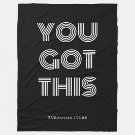 Zwart, speciaal gepersonaliseerd, JE HEBT DEZE Mot Fleece Deken