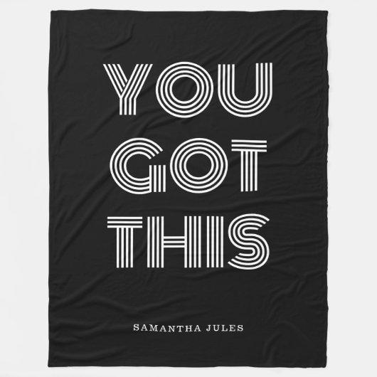 Zwart, speciaal gepersonaliseerd, JE HEBT DEZE Mot Fleece Deken (Voorkant)