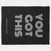 Zwart, speciaal gepersonaliseerd, JE HEBT DEZE Mot Fleece Deken (Voorkant (Horizontaal))