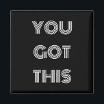 Zwart, speciaal gepersonaliseerd, JE HEBT DEZE Mot Magneet<br><div class="desc">Zwart,  speciaal gepersonaliseerd,  JE HEBT DEZE Motivatie</div>