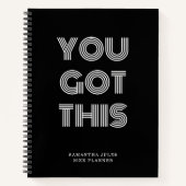 Zwart, speciaal gepersonaliseerd, JE HEBT DEZE Mot Notitieboek (Voorkant)