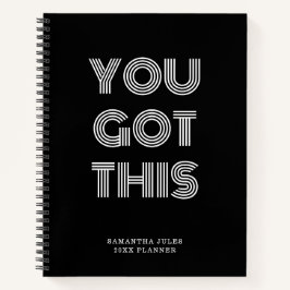 Zwart, speciaal gepersonaliseerd, JE HEBT DEZE Mot Notitieboek