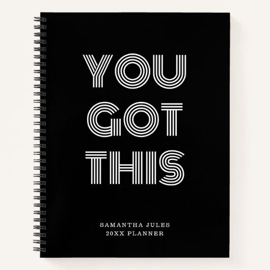 Zwart, speciaal gepersonaliseerd, JE HEBT DEZE Mot Notitieboek (Voorkant)