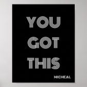 Zwart, speciaal gepersonaliseerd, JE HEBT DEZE Mot Poster (Voorkant)