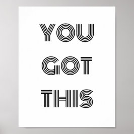 Zwart, speciaal gepersonaliseerd, JE HEBT DEZE Mot Poster