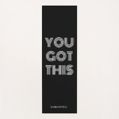 Zwart, speciaal gepersonaliseerd, JE HEBT DEZE Mot Yogamat (Voorkant)