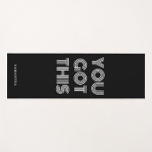 Zwart, speciaal gepersonaliseerd, JE HEBT DEZE Mot Yogamat (Voorkant (horizontaal))