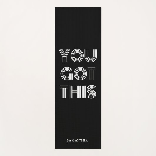 Zwart, speciaal voor jou, dit Motivatie joch Yogamat (Voorkant)