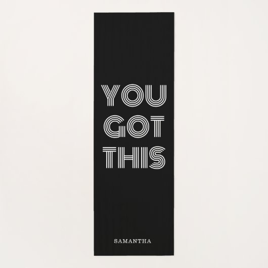 Zwart, speciaal voor jou, dit Motivatie joch Yogamat (Achterkant)