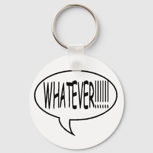 Zwart! Speech Bubble Sleutelhanger (Voorkant)