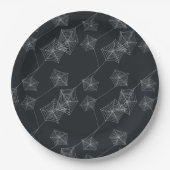 Zwart spinnenweb Halloween feest Papieren Bordje (Voorkant)