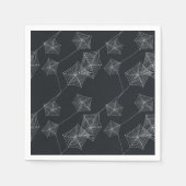 Zwart spinnenweb, Halloween feest Servet (Voorkant)