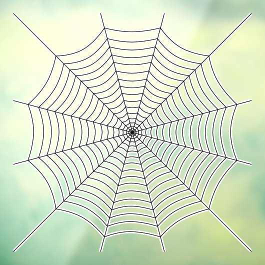 Zwart spinnenweb Halloween patroon Raamsticker (Vel 3)