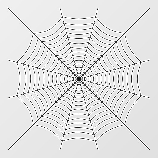 Zwart spinnenweb Halloween patroon Raamsticker (Vel)