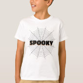 Zwart spinnenweb Halloween Spooky T-shirt (Voorkant)