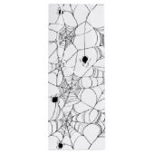 Zwart spinnenweb Halloween Wijn Cadeautas (Achterkant)