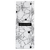 Zwart spinnenweb Halloween Wijn Cadeautas (Voorkant)