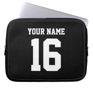 Zwart Sportief Team Jersey Laptop Sleeve