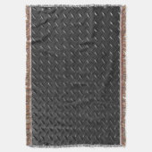 Zwart staal, gecanneleerde metaalstructuur. deken (Voorkant Verticaal)
