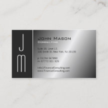 Zwart-staal - Monogram Professional Visitekaartje