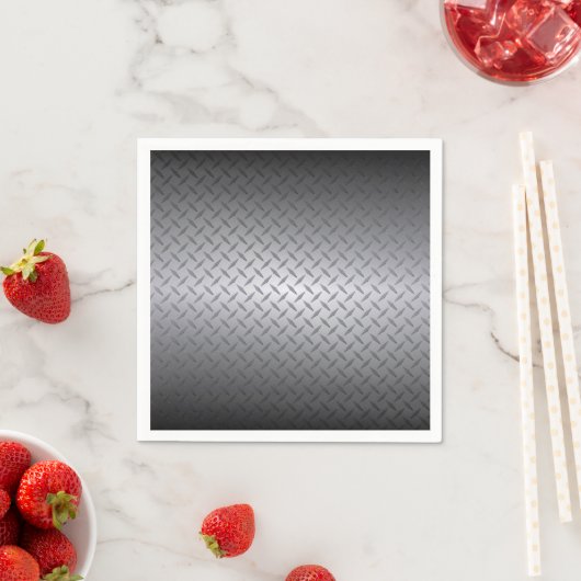 Zwart-staalfade Diamondplate Servetten (Insitu)