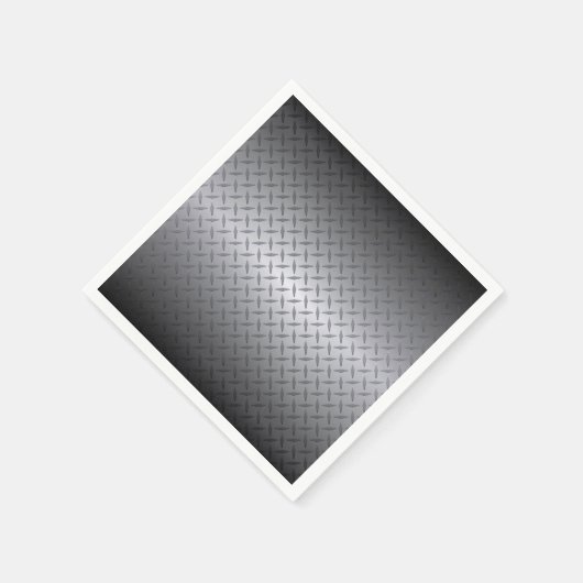 Zwart-staalfade Diamondplate Servetten (Hoek)