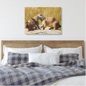 Zwart-staart Prairie Dog Canvas Print (Insitu (Slaapkamer))